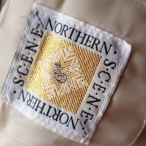 NWT Northern Scene  22W cream quilted coat, warm for winter, detachable hood - Picture 6 of 6